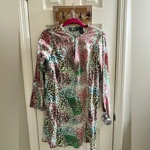 Cotton boho embroidered detail tunic dress